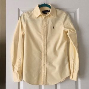 Yellow & White Striped Ralph Lauren Button-Up